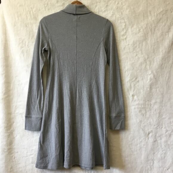 UpWest Gray Cozy Rib Long Sleeve Turtleneck Dress - Picture 9 of 12